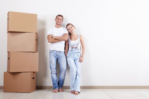 Commercial moving team planning a business relocation in Wennington