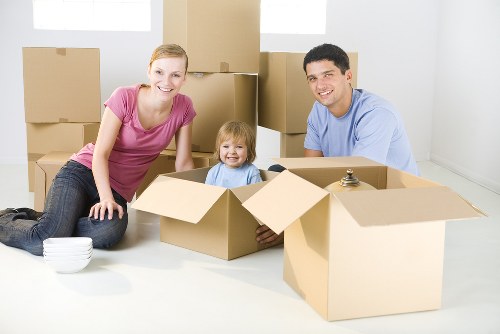 Professional packing materials and organised boxes for a Wennington house move