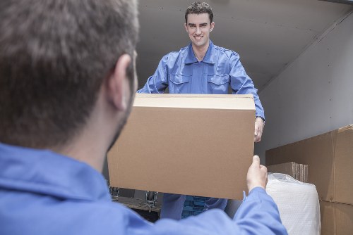 Removal team helping with a Wennington house move