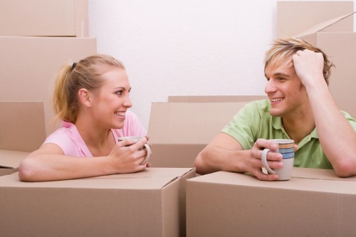 Office removals planning in Wennington with business equipment and furniture being prepared for transport