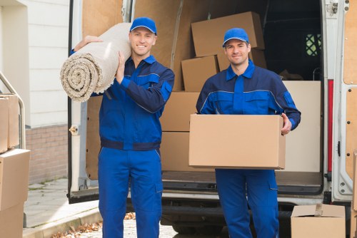 Local removals team preparing a move in Wennington