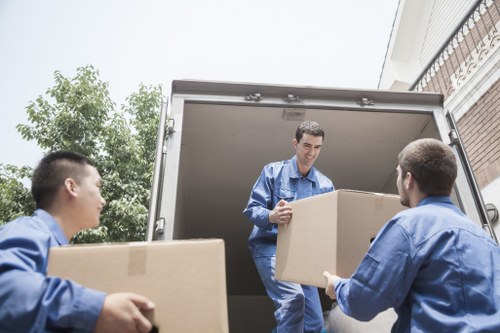 Man and van team handling a delivery job