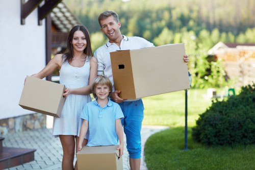 Furniture protection and loading support during a local removals service