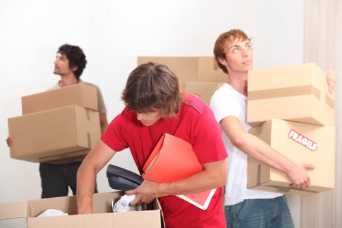 Local removals van transporting furniture and boxes